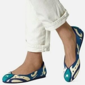NEW Rothy’s Moroccan Blue Flats Retired 7.5